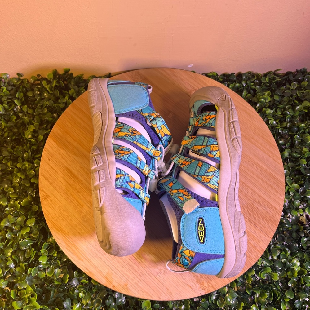 š„ NEW KEEN NEWPORT H2 ORANGE BLUE WATER SANDALS BIG KIDS SIZE 5 - Picture 7 of 9